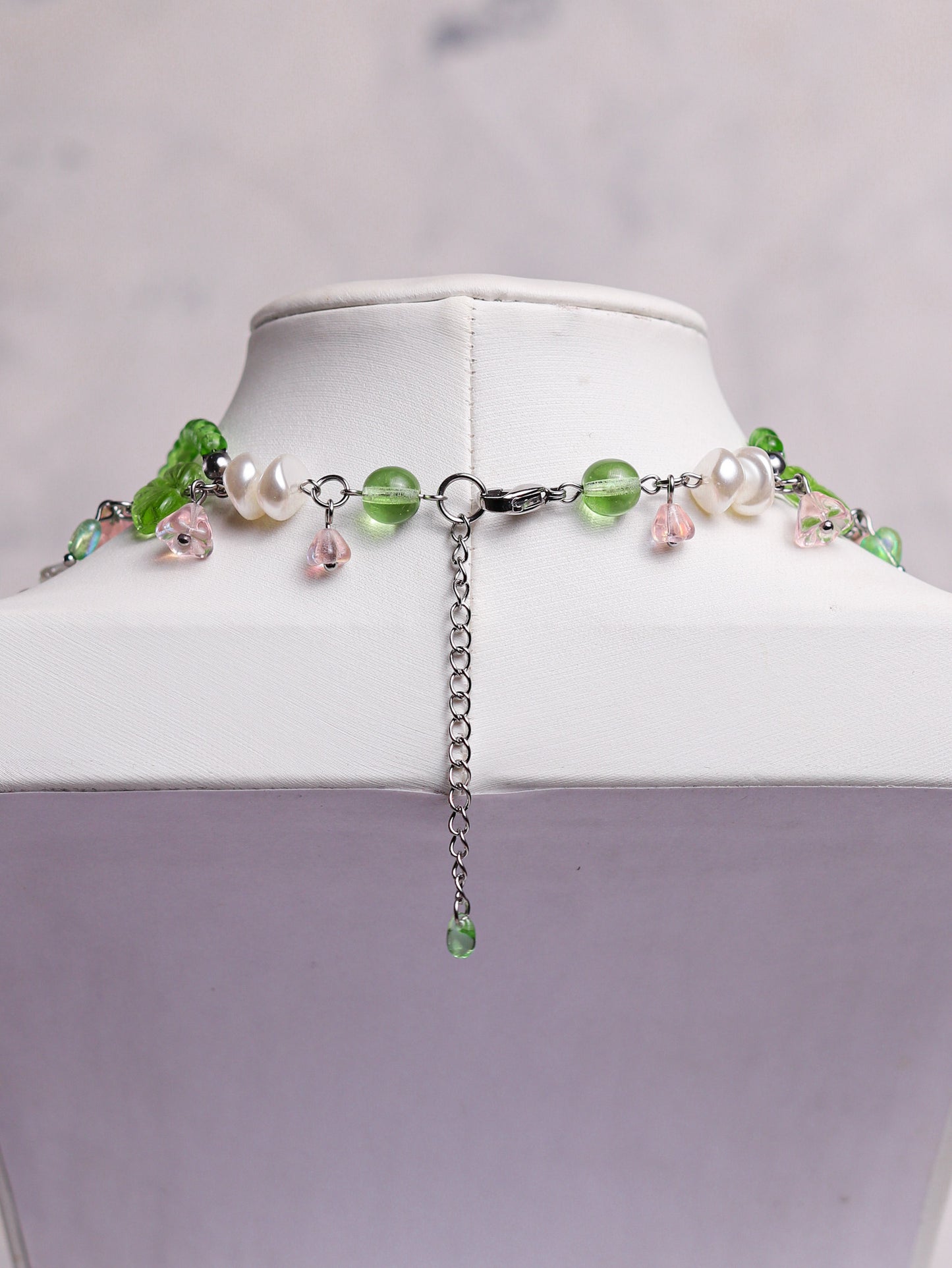 Pink Raspberry Vine Necklace