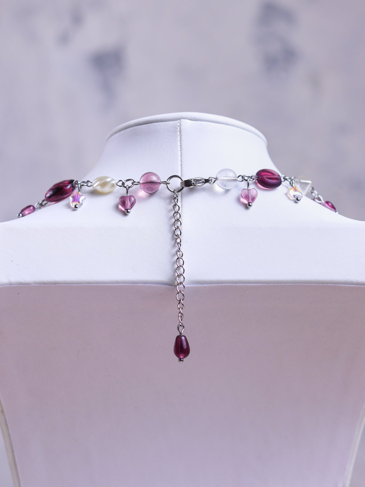 Purple Flower Necklace & Earrings