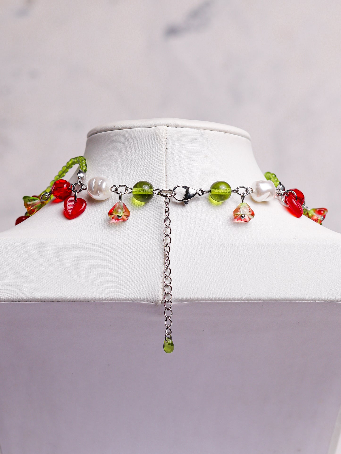 Red Strawberry Vine Necklace