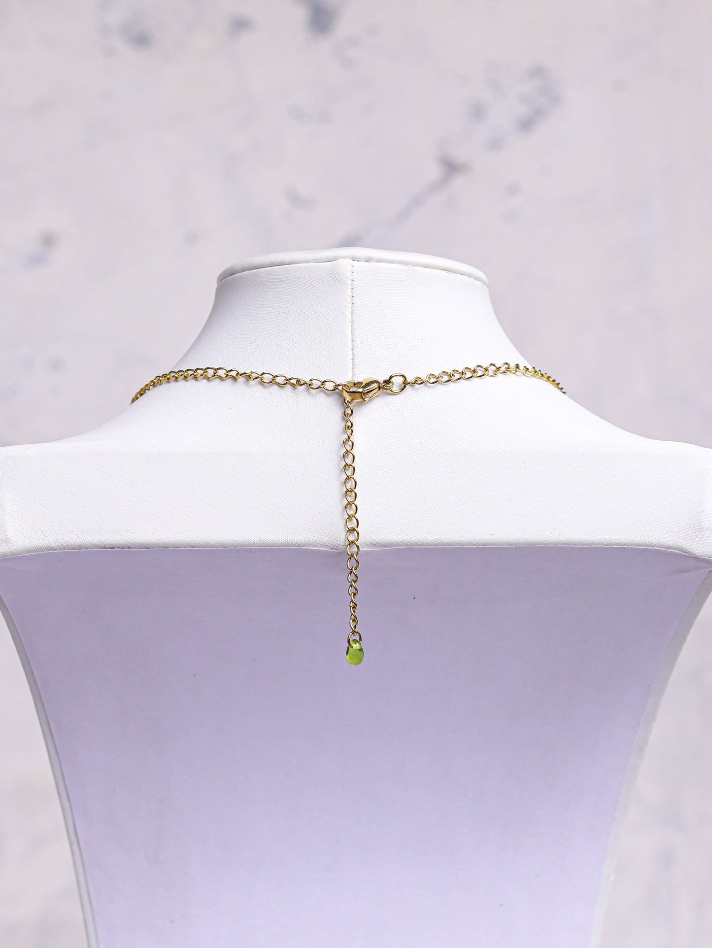 Peach Raspberry Simple Necklace (gold)