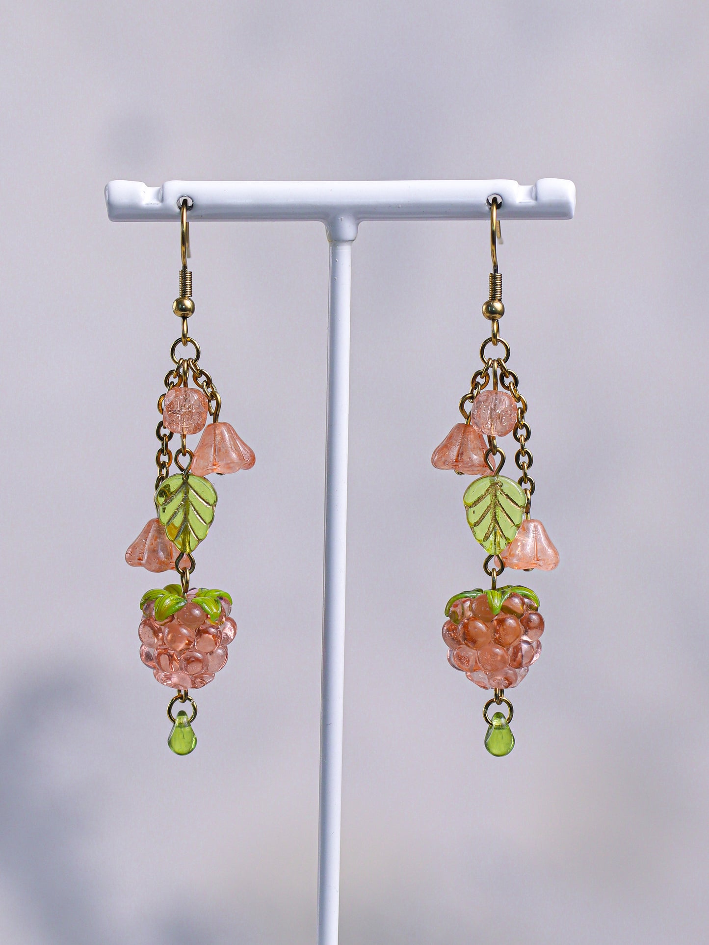 Peach Raspberry Earrings