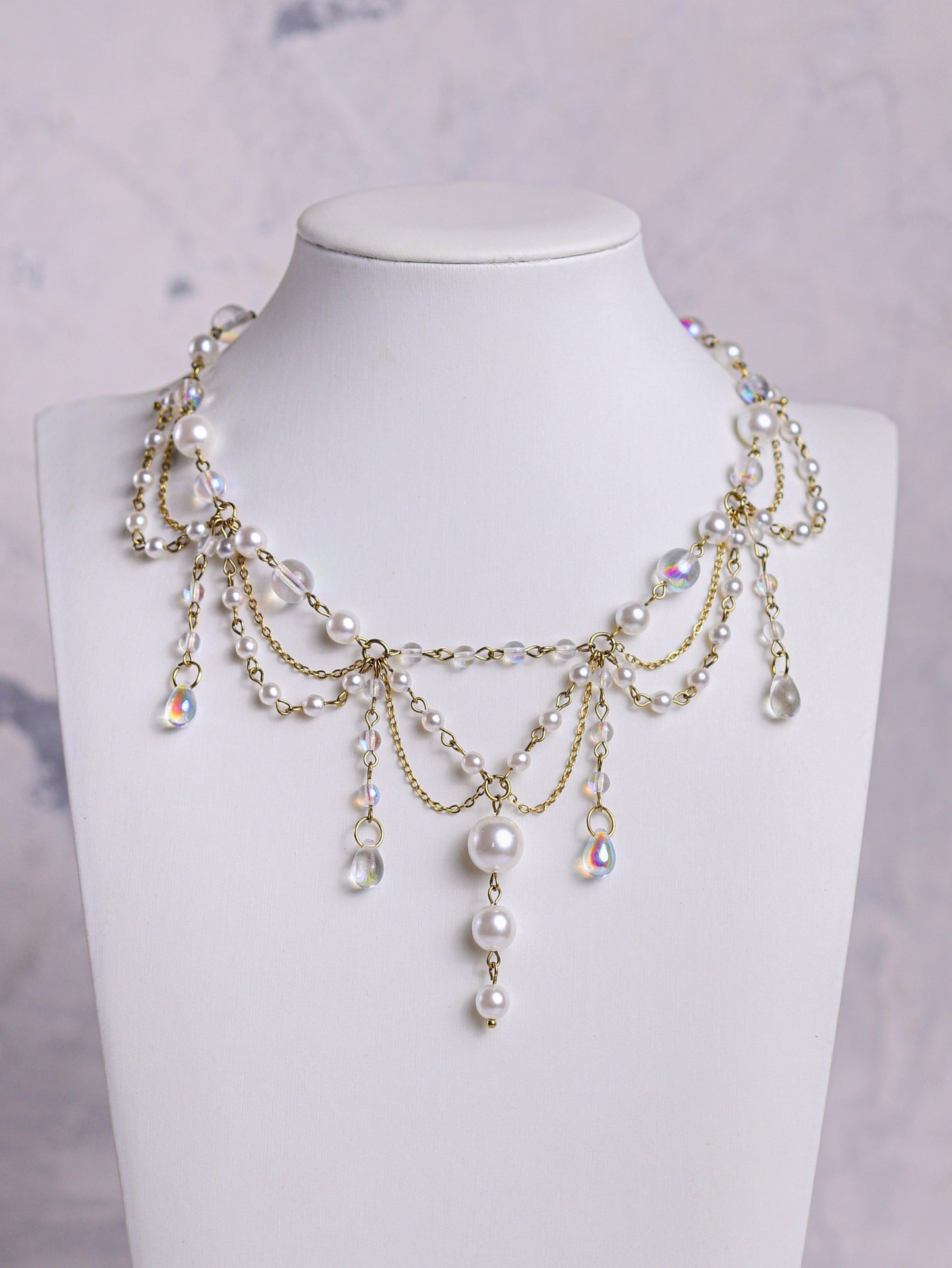 Sea Foam Pearl Necklace