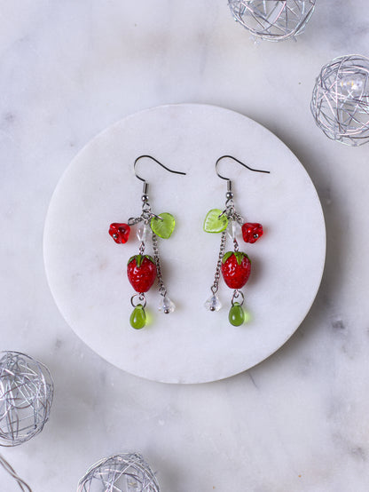 Red Strawberry Earrings