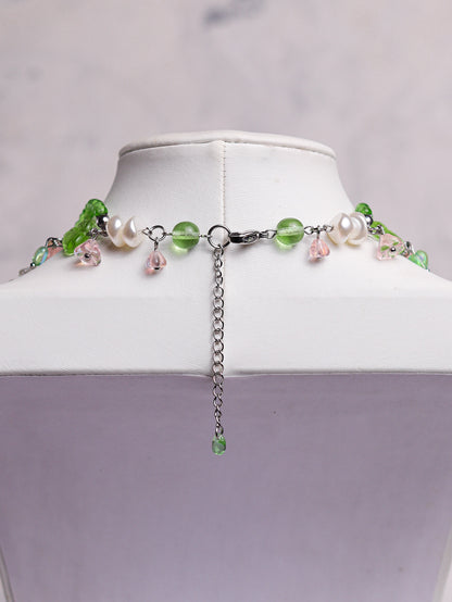 Pink Raspberry Vine Necklace