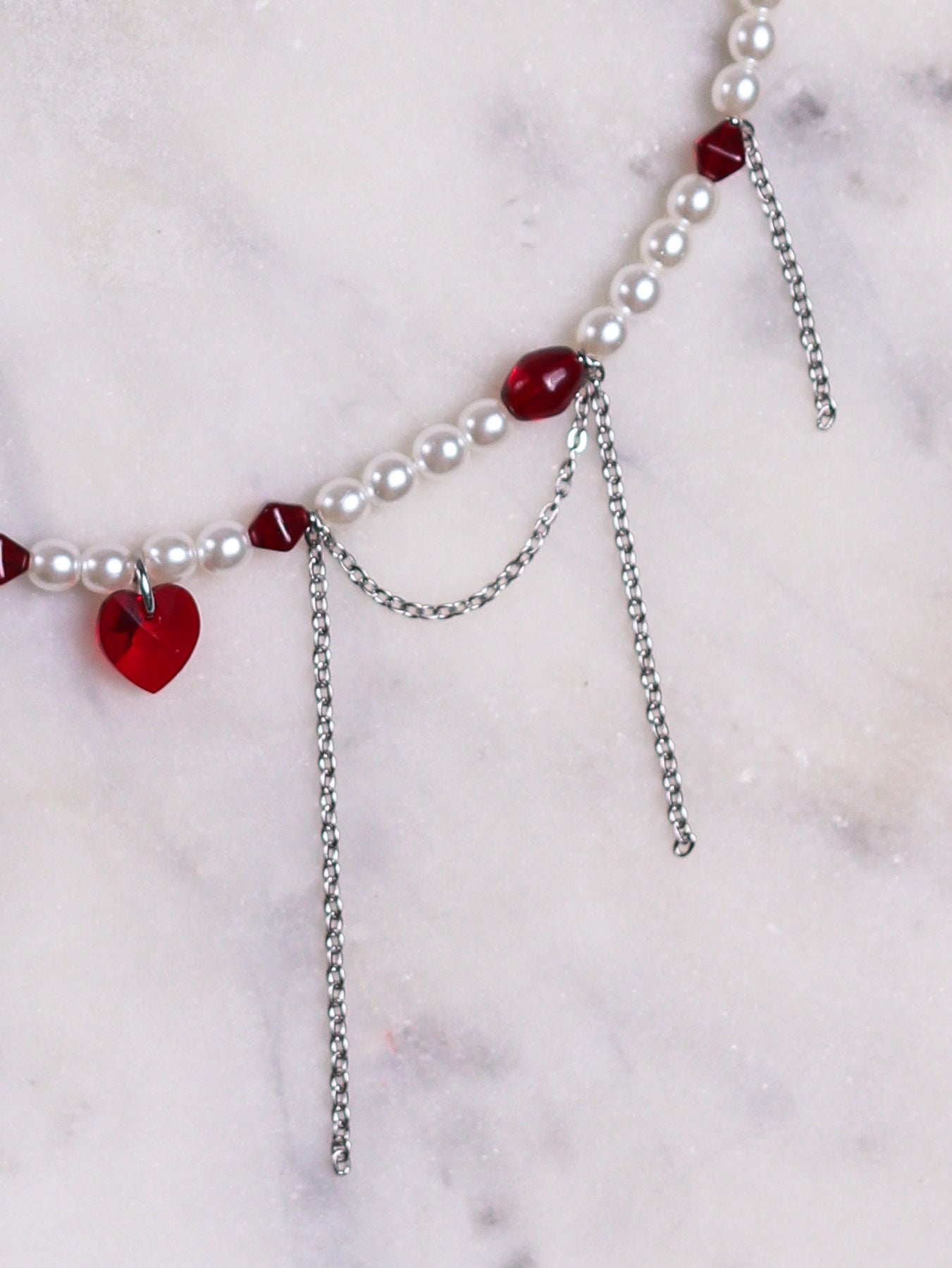 Simple Red Heart Necklace
