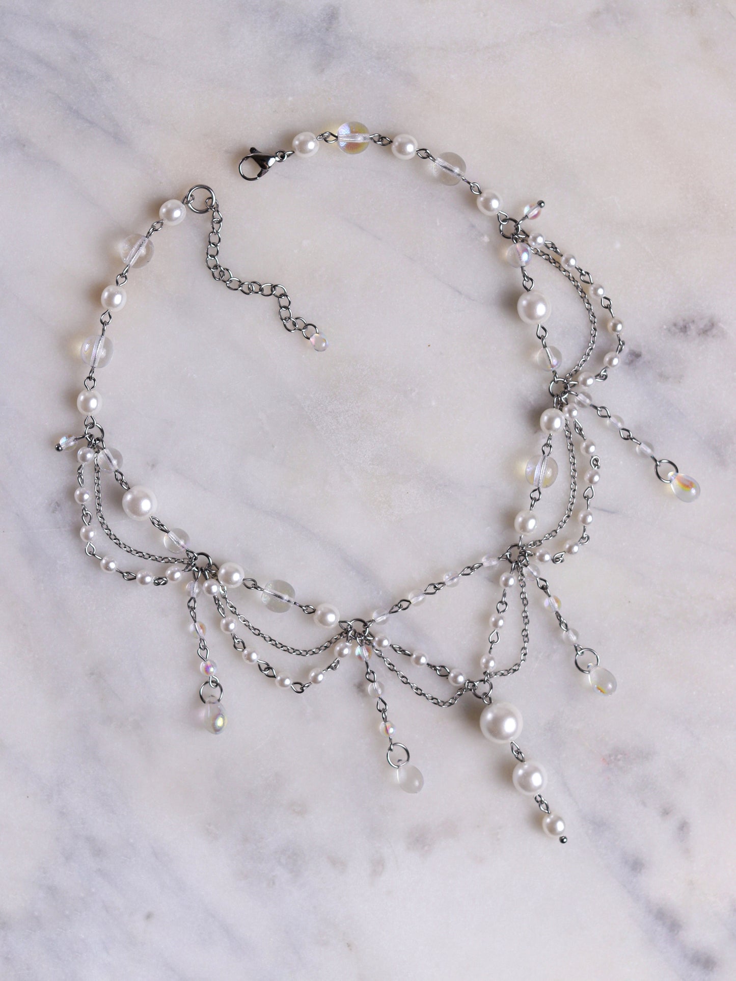 Sea Foam Pearl Necklace