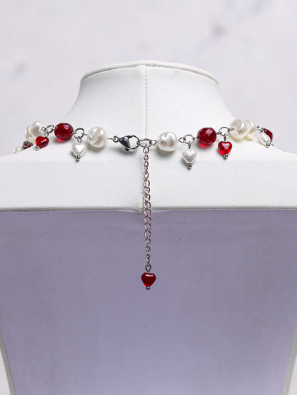 Red Heart Necklace (gold/silver)