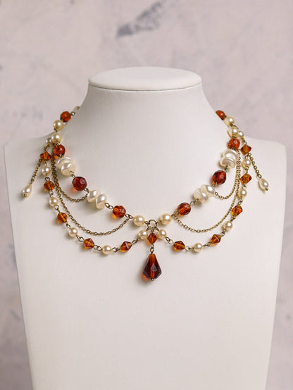 Caramel & Cream Necklace (gold)