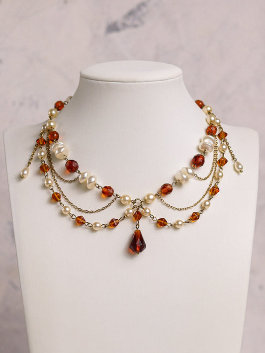 Caramel & Cream Necklace (gold)