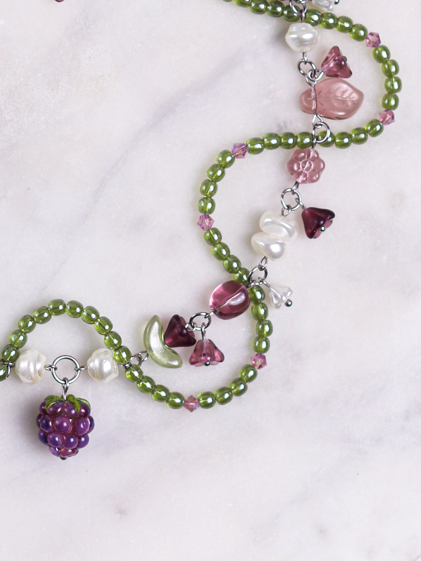 Purple Raspberry Vine Necklace