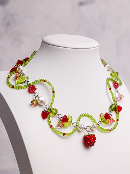 Red Raspberry Vine Necklace