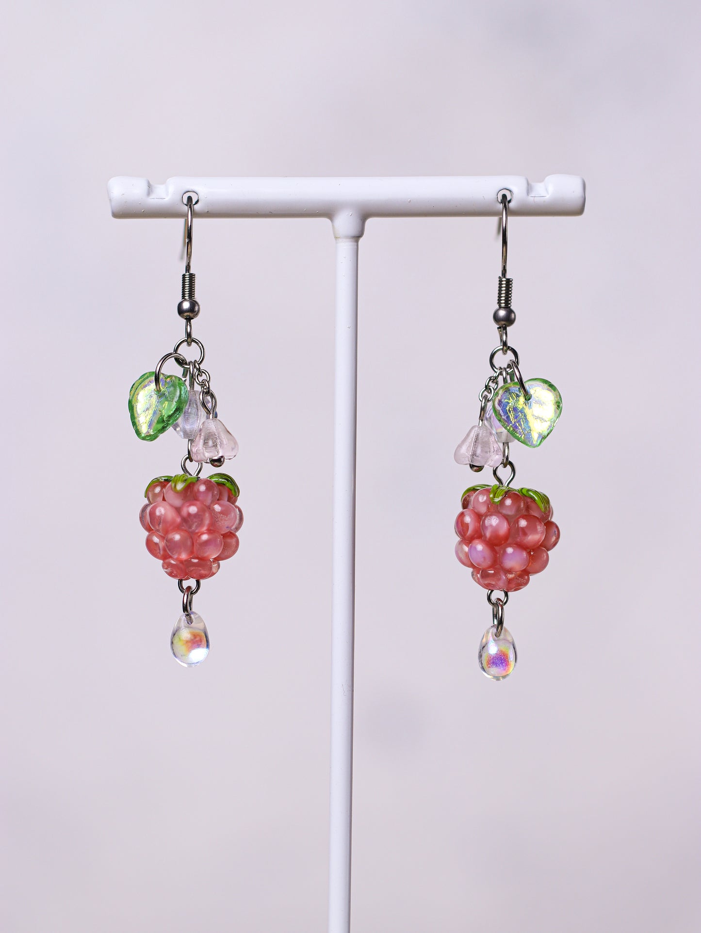 Pink Raspberry Earrings