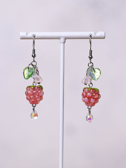 Pink Raspberry Earrings