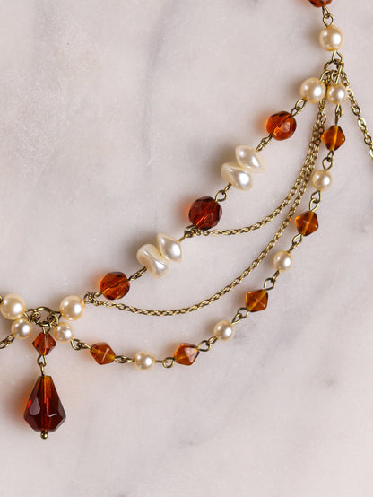 Caramel & Cream Necklace (gold)