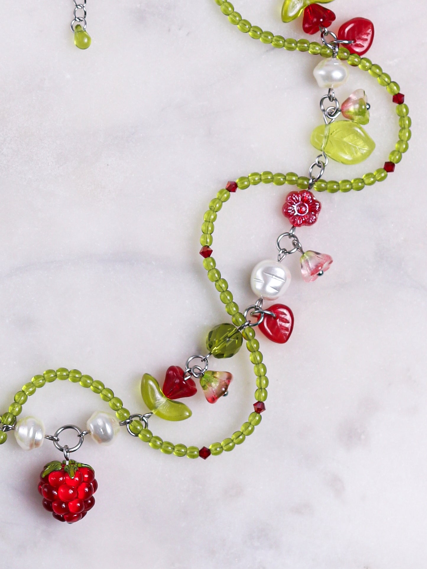 Red Raspberry Vine Necklace