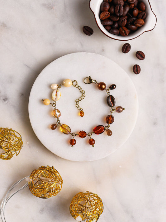 Coffee Lover Gradient Bracelet (gold/silver)