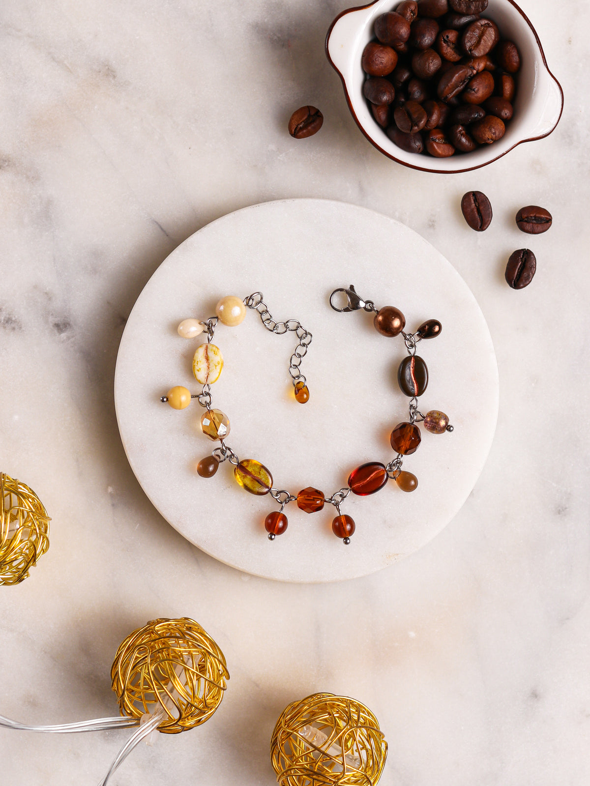 Coffee Lover Gradient Bracelet (gold/silver)