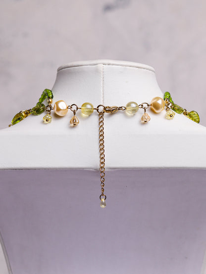 Golden Raspberry Vine Necklace (gold)