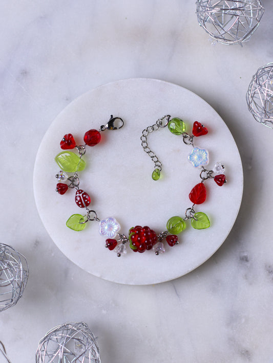 Red Raspberry Bracelet (silver)