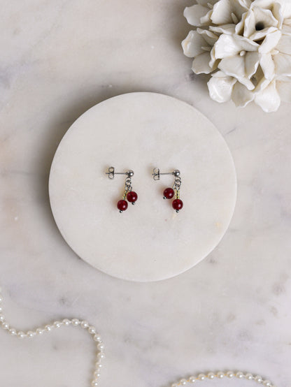 Mini Cherry Earrings