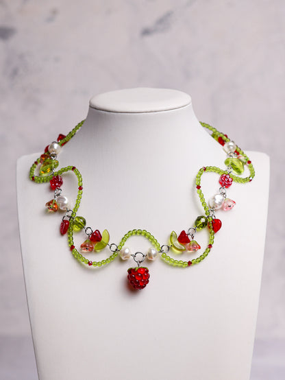 Red Raspberry Vine Necklace