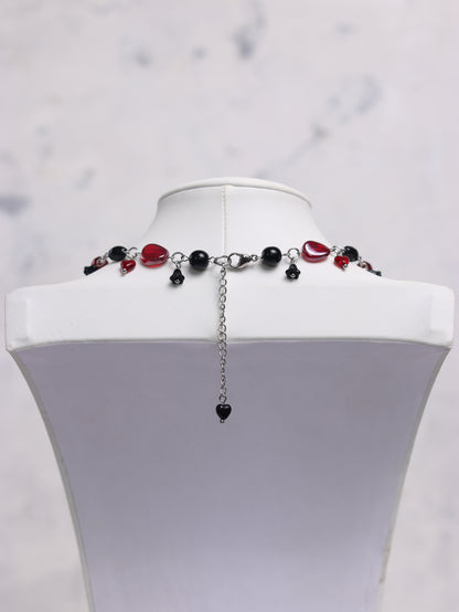 Red & Black Heart Necklace