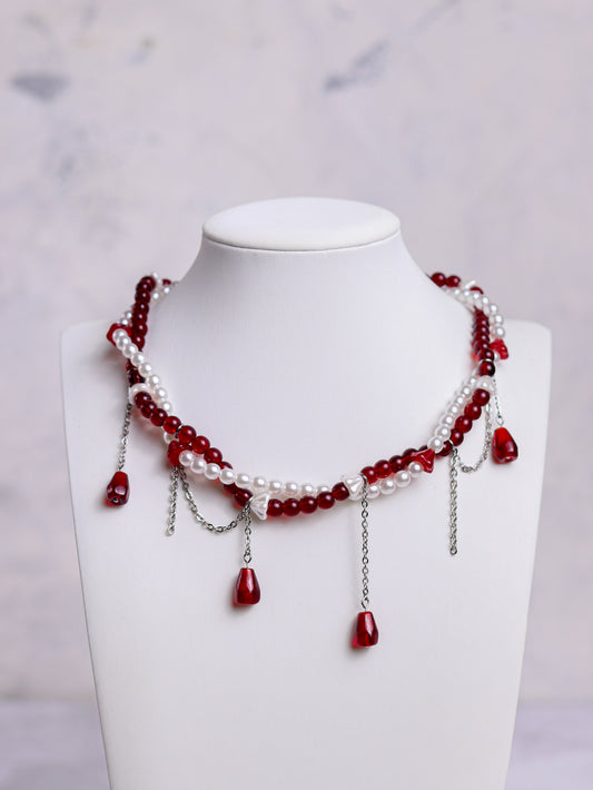 Pomegranate Twisted Necklace