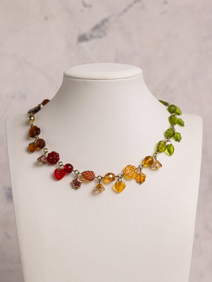 Falling Leaves Gradient Necklace (gold/silver)