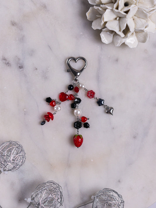 Red Strawberry Keychain