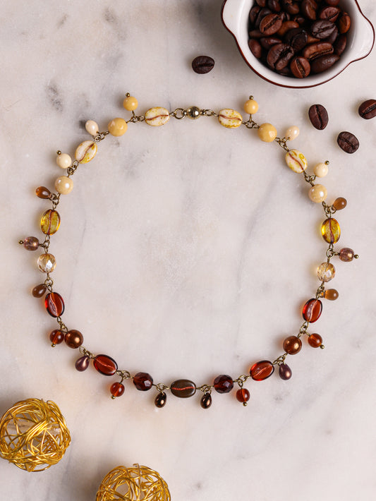 Coffee Lover Gradient Necklace (gold/silver)