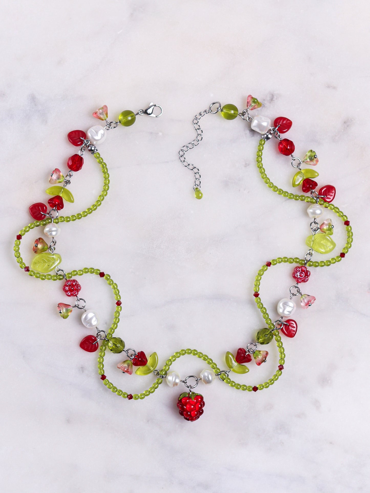 Red Raspberry Vine Necklace