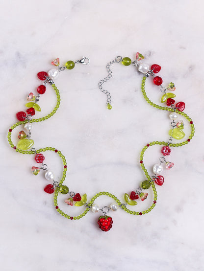 Red Raspberry Vine Necklace