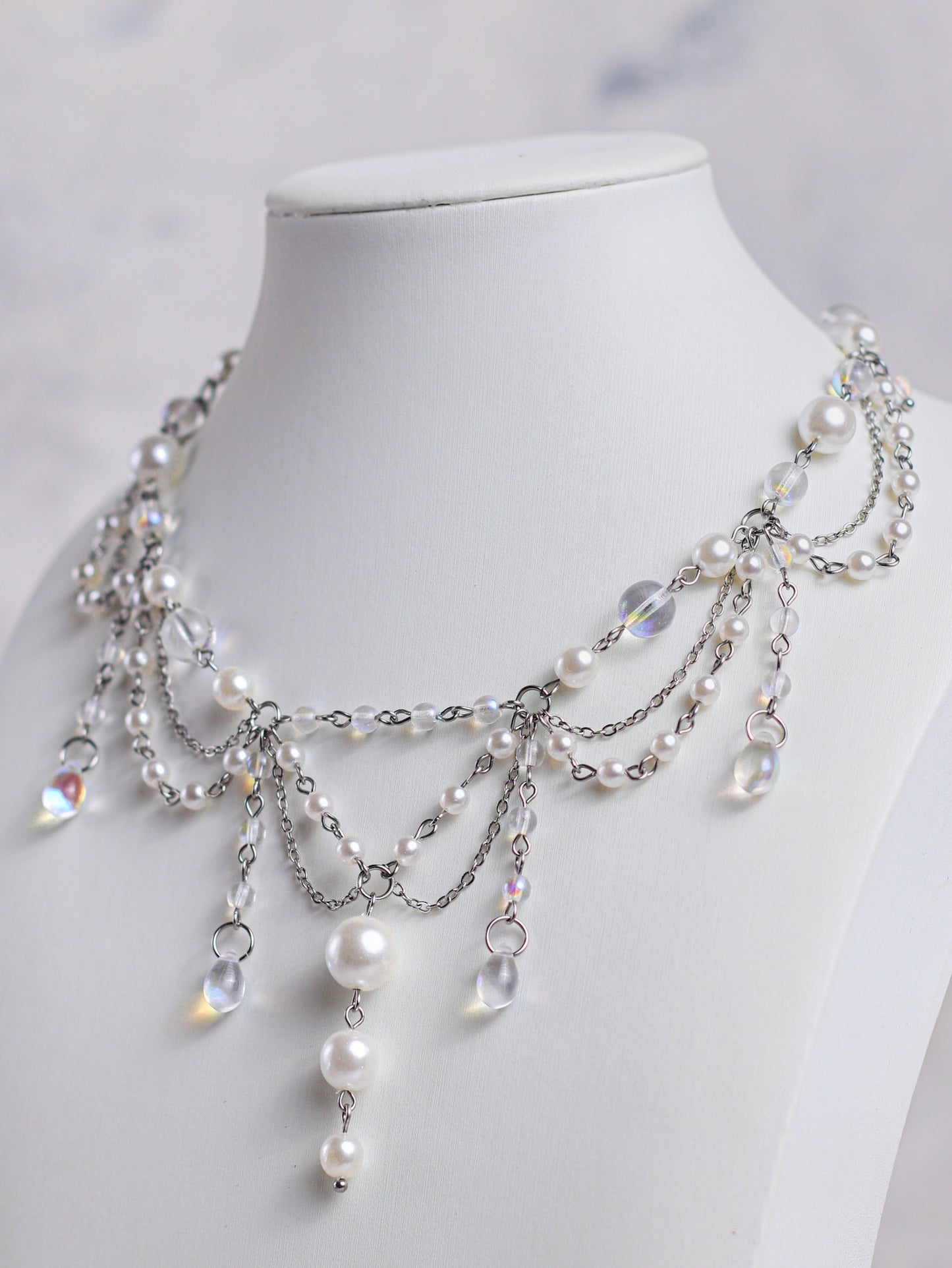 Sea Foam Pearl Necklace
