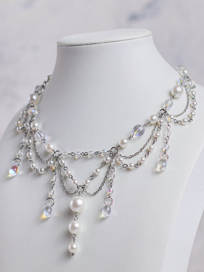 Sea Foam Pearl Necklace
