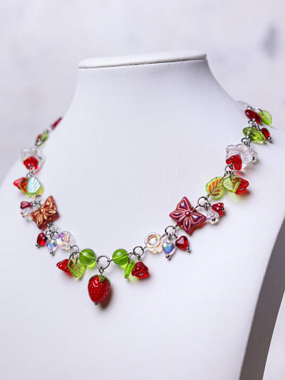 Red Strawberry Necklace