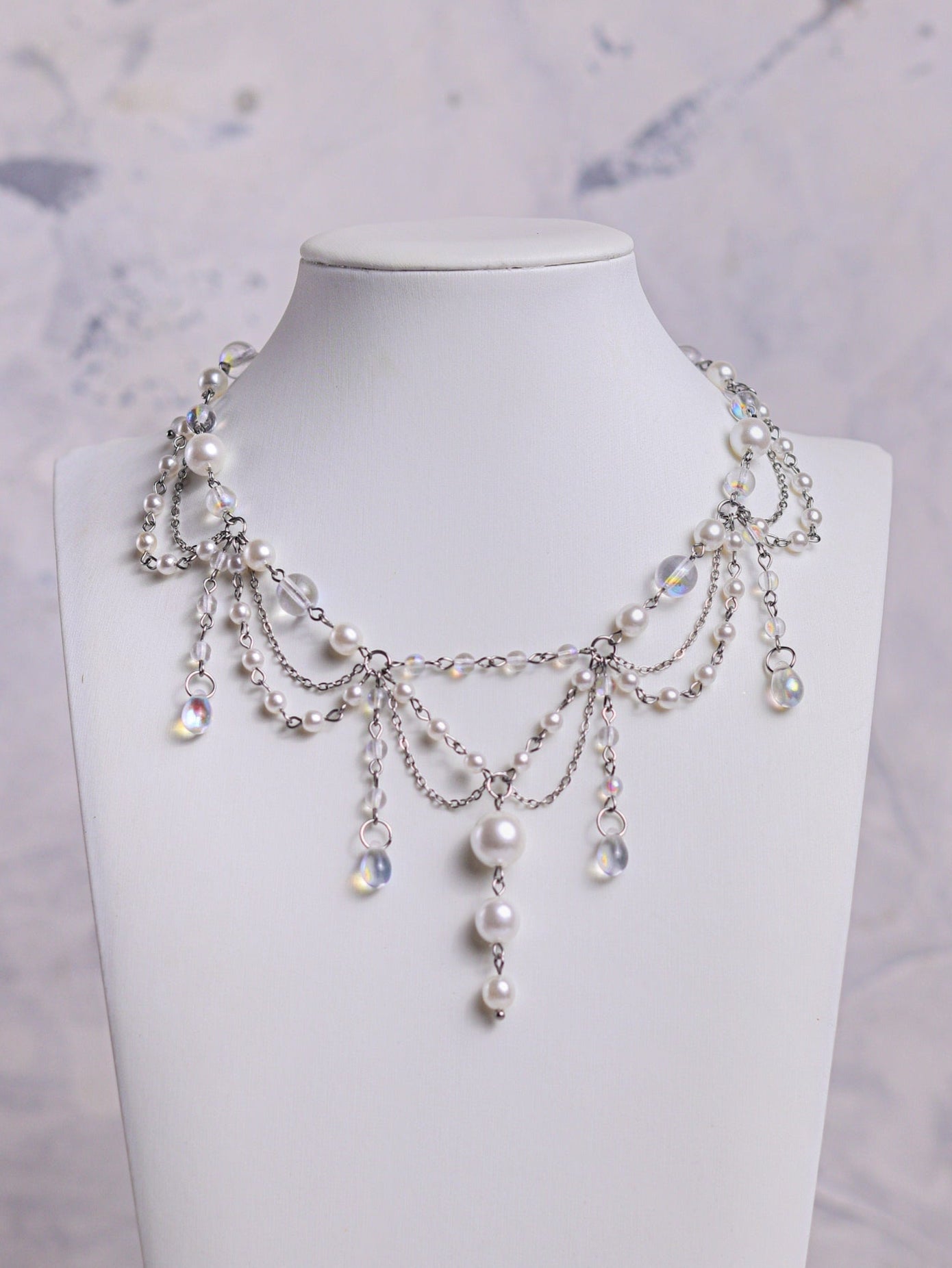 Sea Foam Pearl Necklace