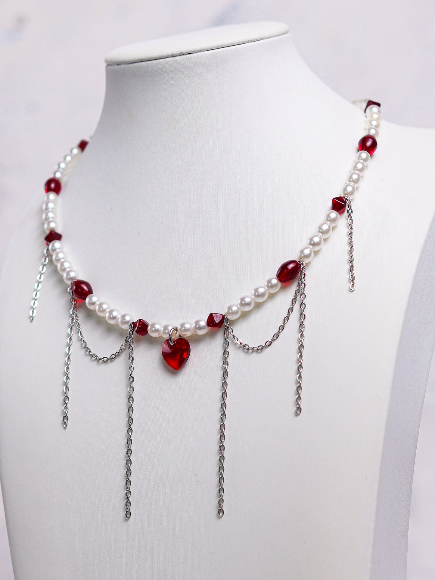 Simple Red Heart Necklace
