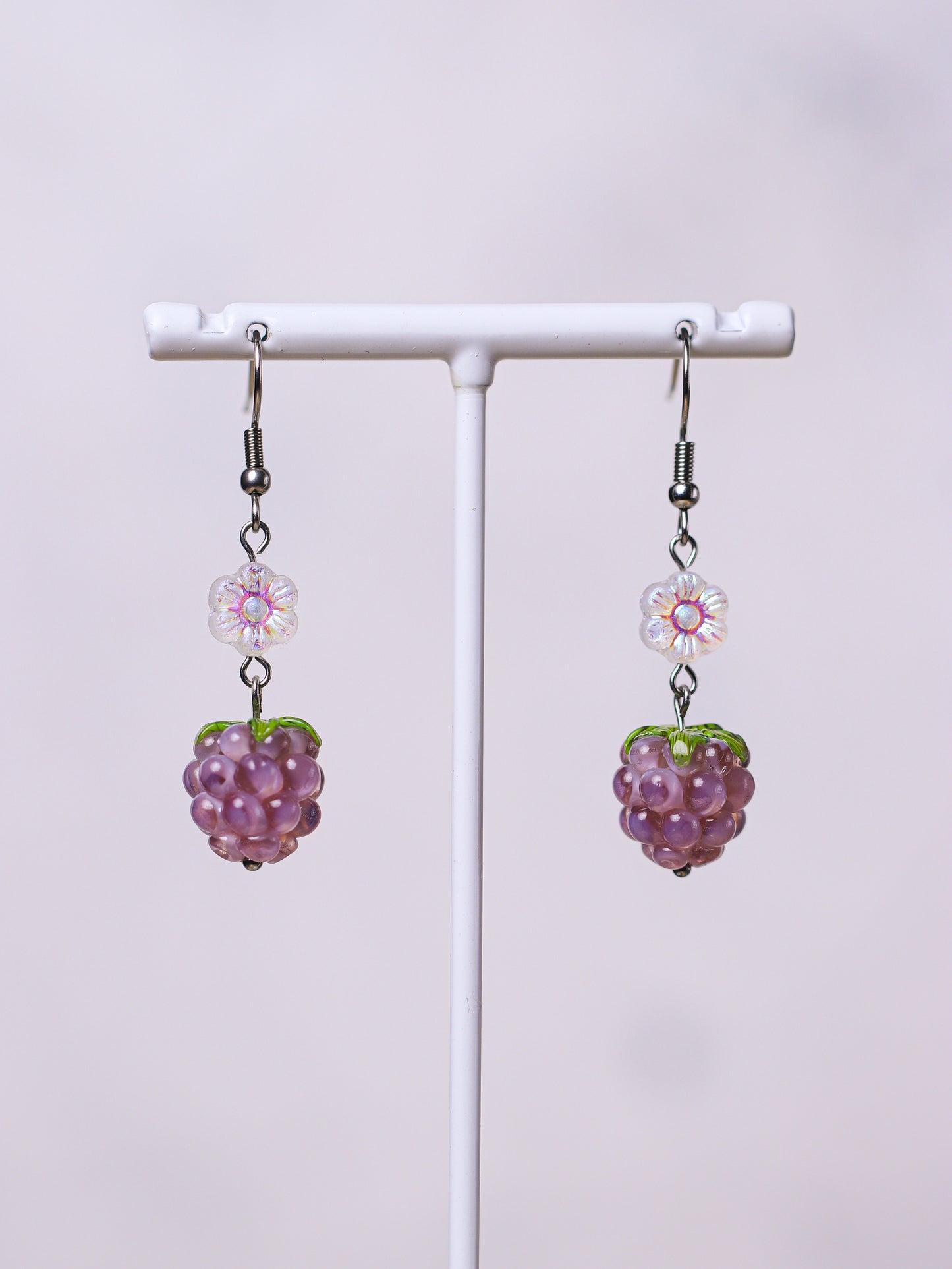 Lavender Raspberry Earrings