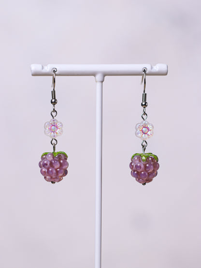 Lavender Raspberry Earrings