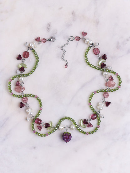Purple Raspberry Vine Necklace