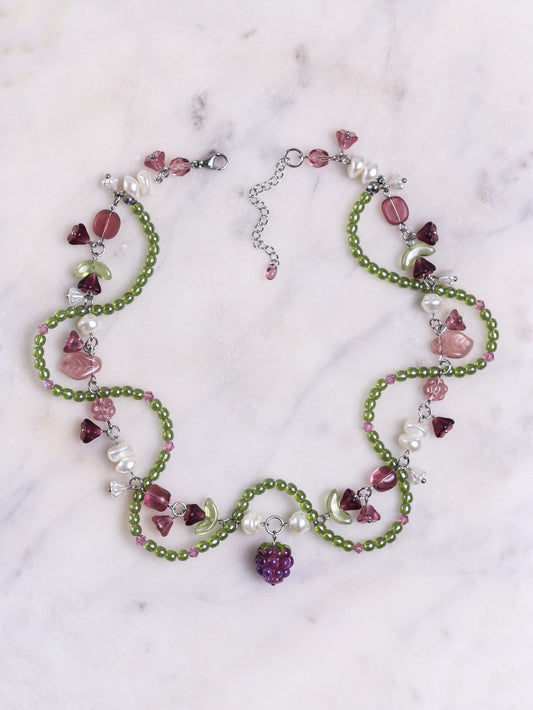Purple Raspberry Vine Necklace