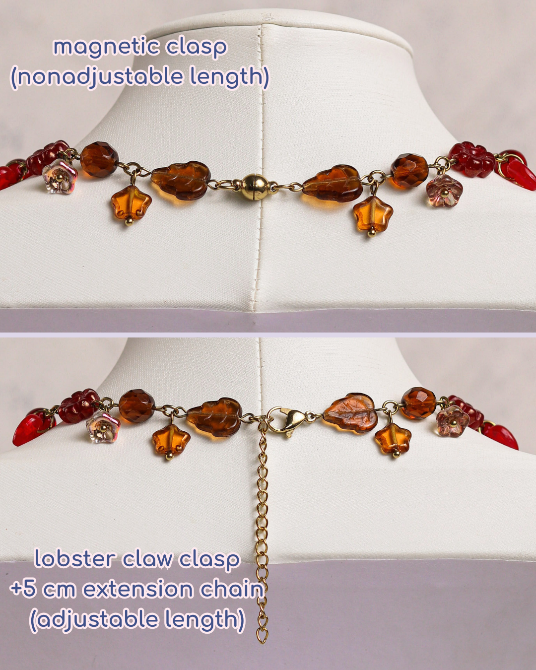 Falling Leaves Gradient Necklace (gold/silver)