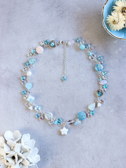 Icy Crystal Winter Necklace