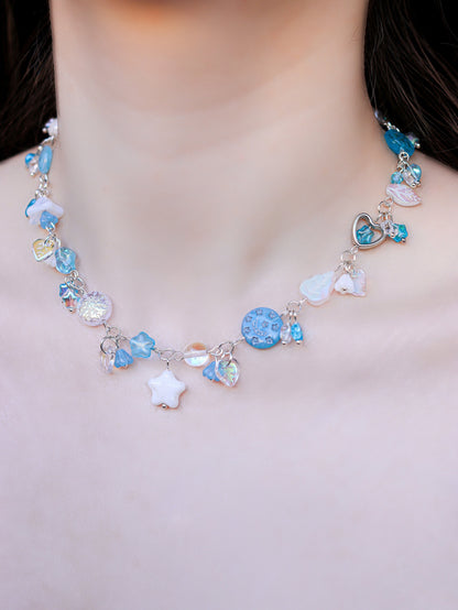 Icy Crystal Winter Necklace