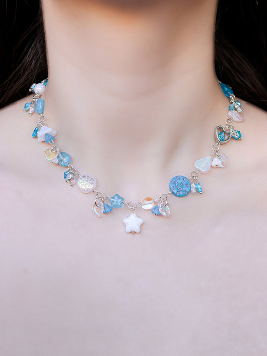 Icy Crystal Winter Necklace