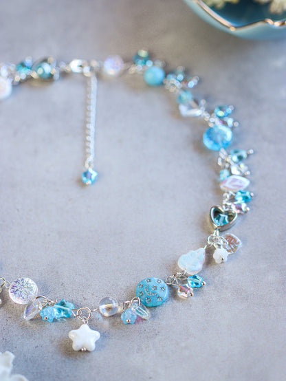 Icy Crystal Winter Necklace