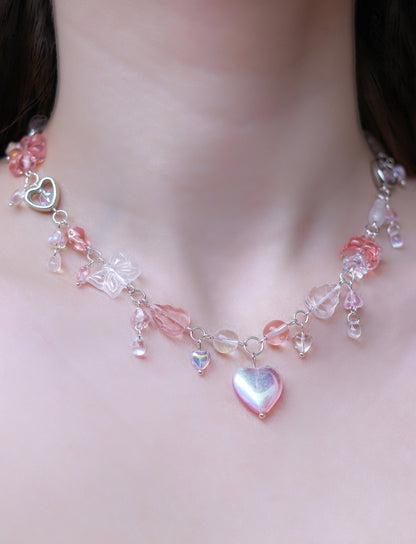 Pink Heart Necklace