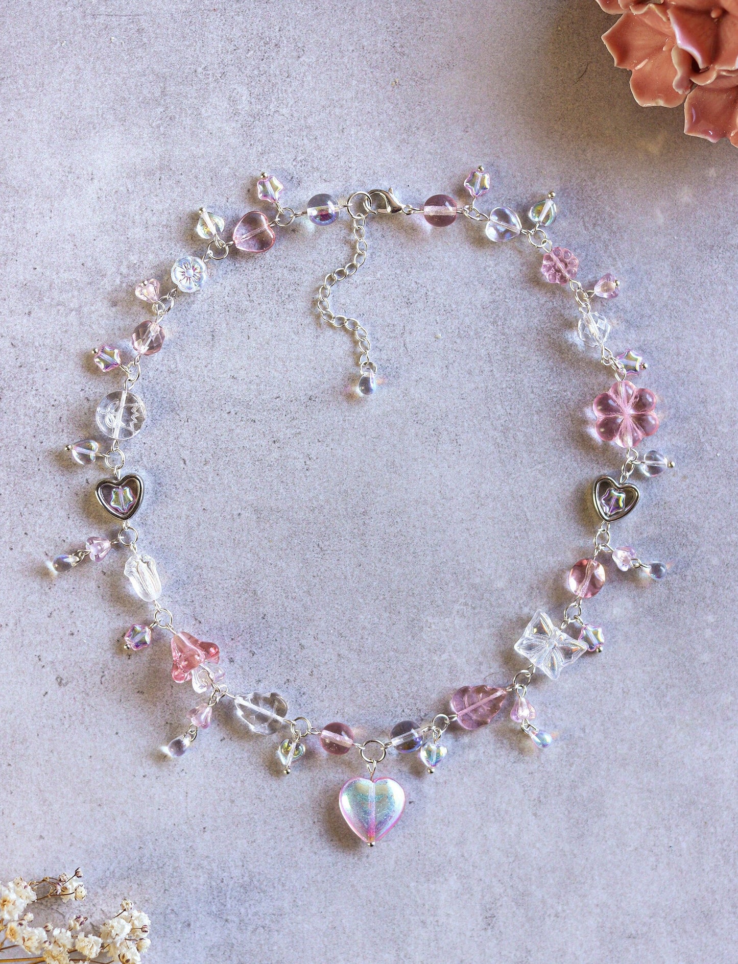 Pink Heart Necklace