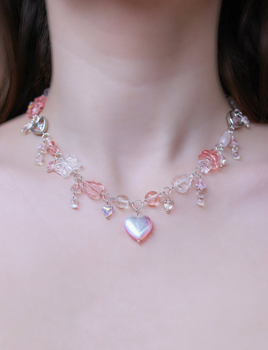 Pink Heart Necklace