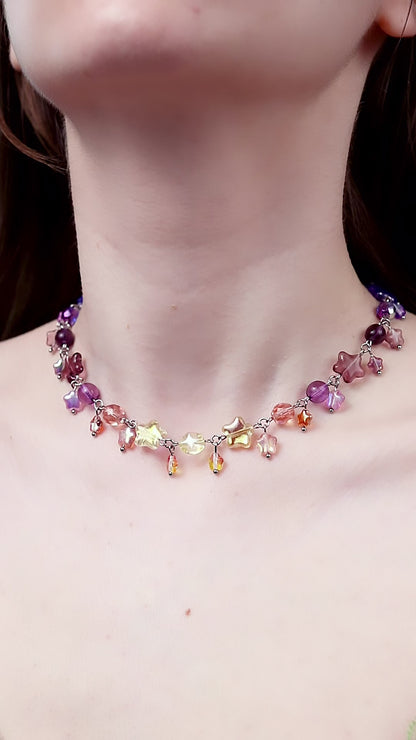 Wearing the Dawn Gradient Necklace
